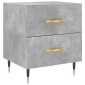 vidaXL Κομοδίνα 2 τεμ. Γκρι Σκυροδεμ. 40 x 35 x 47,5 εκ. Επεξεργ. Ξύλο