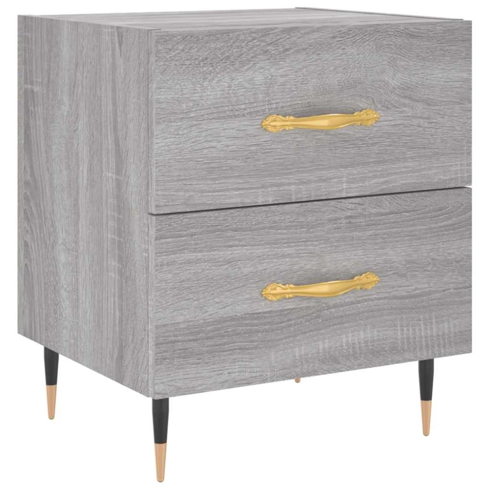 vidaXL Κομοδίνο Γκρι Sonoma 40 x 35 x 47,5 εκ. από Επεξεργασμένο Ξύλο