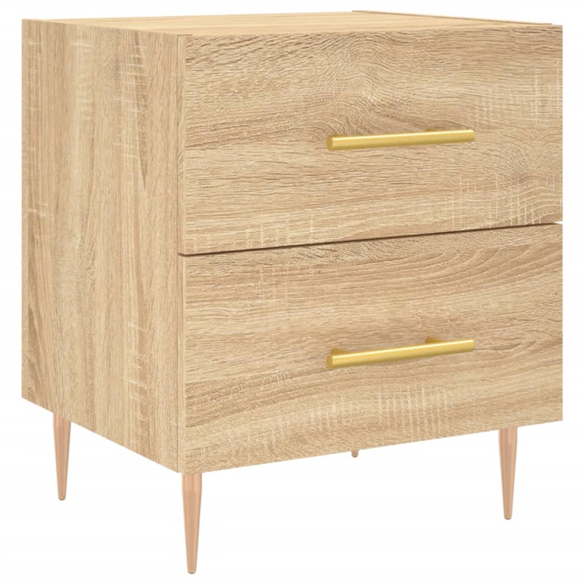 vidaXL Κομοδίνα 2 τεμ. Sonoma Δρυς 40 x 35 x 47,5 εκ. Επεξεργ. Ξύλο