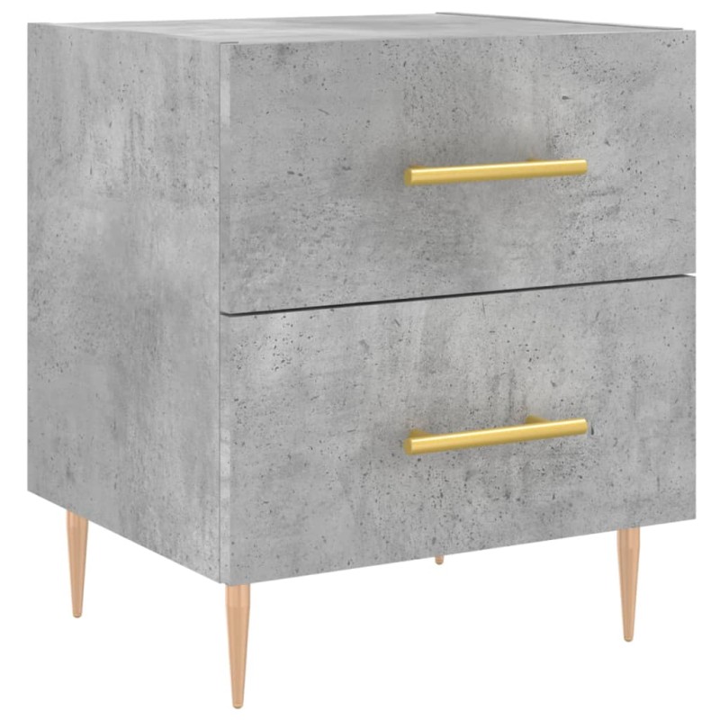 vidaXL Κομοδίνο Γκρι Σκυροδ. 40 x 35 x 47,5 εκ. από Επεξεργασμένο Ξύλο