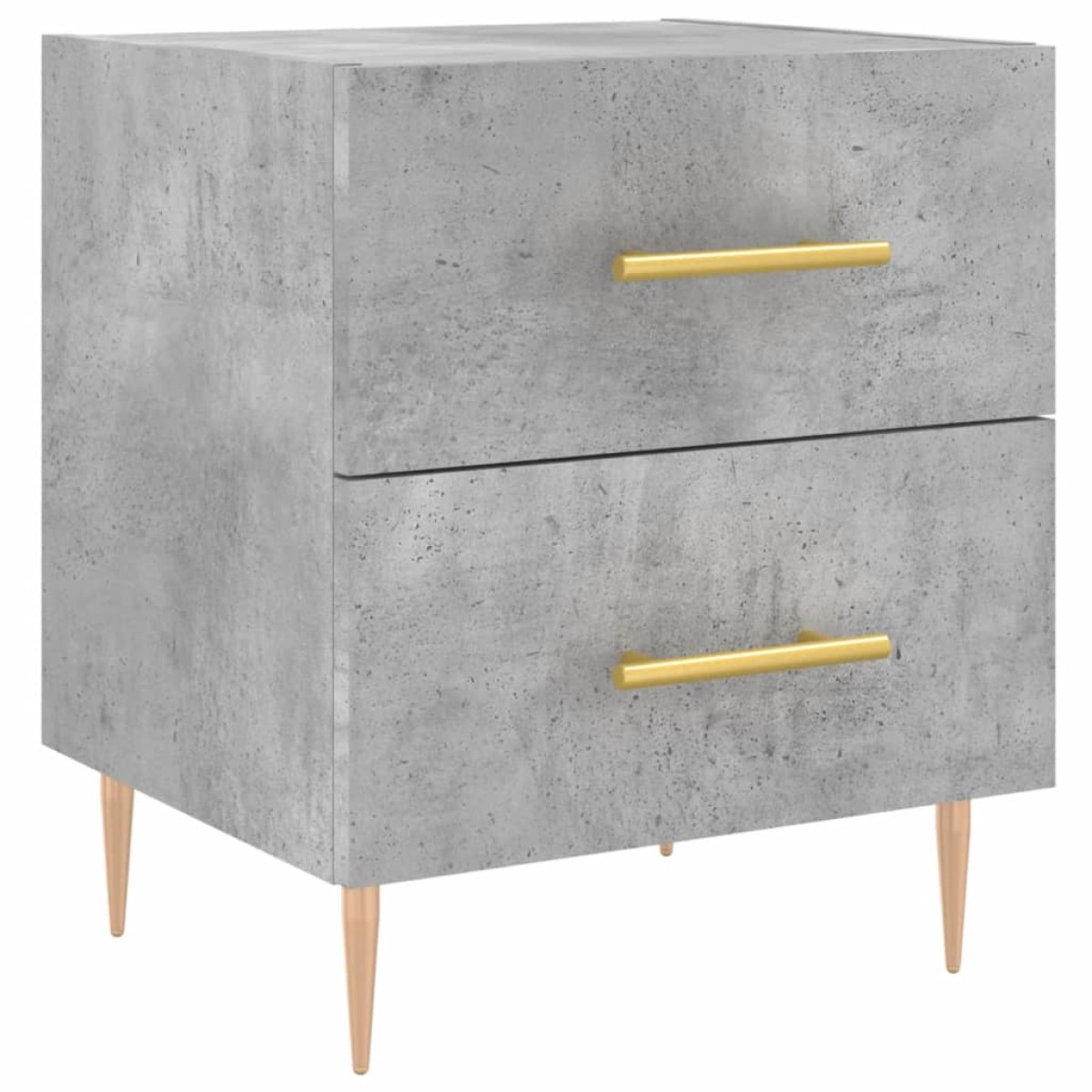vidaXL Κομοδίνα 2 τεμ. Γκρι Σκυροδεμ. 40 x 35 x 47,5 εκ. Επεξεργ. Ξύλο