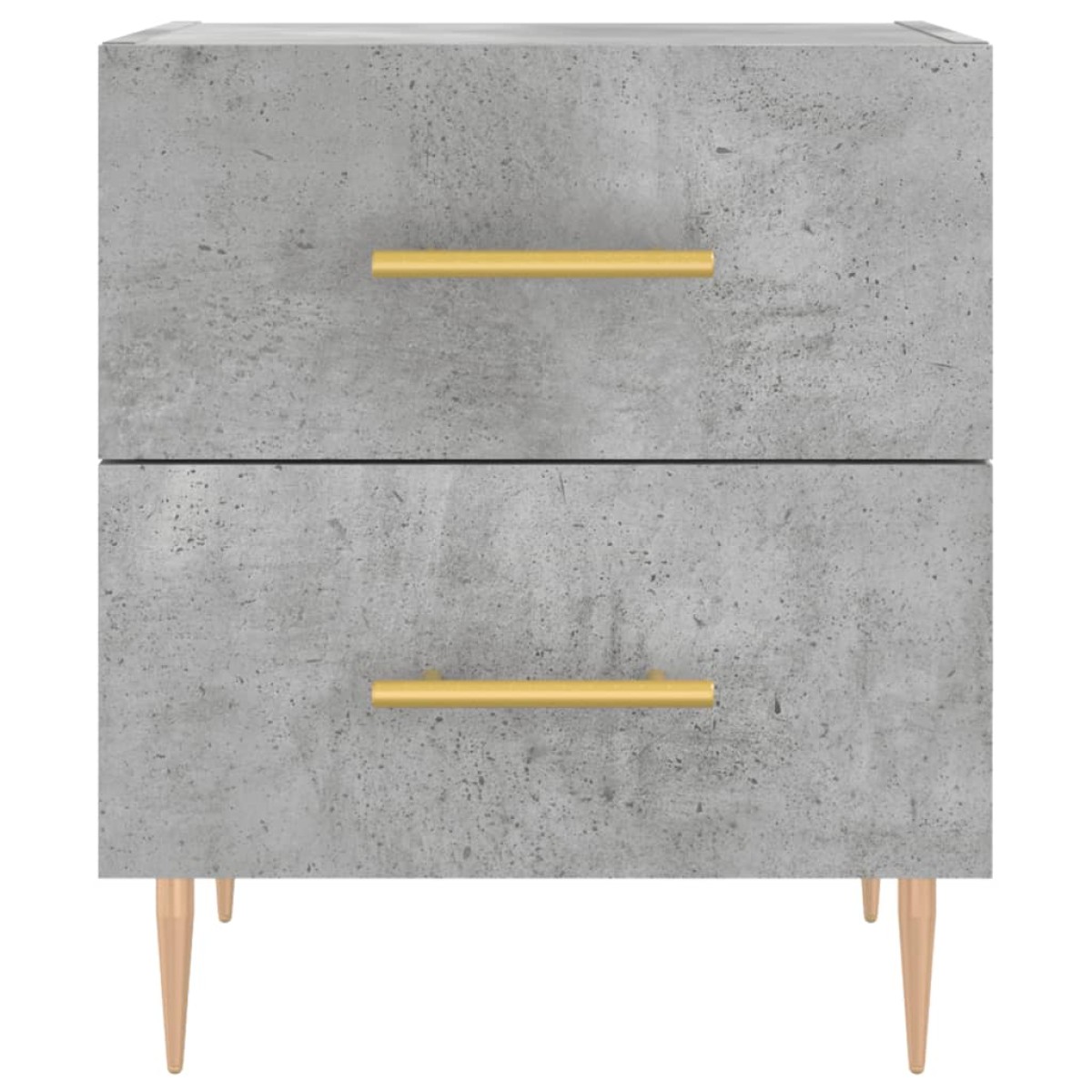 vidaXL Κομοδίνα 2 τεμ. Γκρι Σκυροδεμ. 40 x 35 x 47,5 εκ. Επεξεργ. Ξύλο