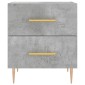 vidaXL Κομοδίνα 2 τεμ. Γκρι Σκυροδεμ. 40 x 35 x 47,5 εκ. Επεξεργ. Ξύλο