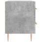 vidaXL Κομοδίνα 2 τεμ. Γκρι Σκυροδεμ. 40 x 35 x 47,5 εκ. Επεξεργ. Ξύλο