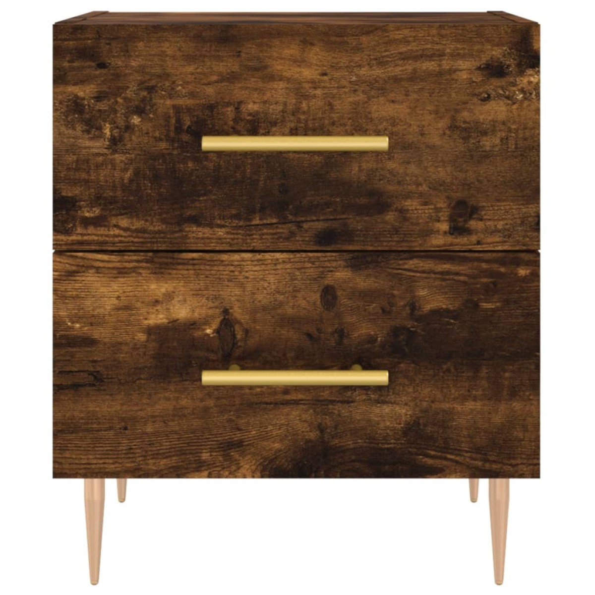 vidaXL Κομοδίνο Καπνιστή Δρυς 40 x 35 x 47,5 εκ. από Επεξεργ. Ξύλο