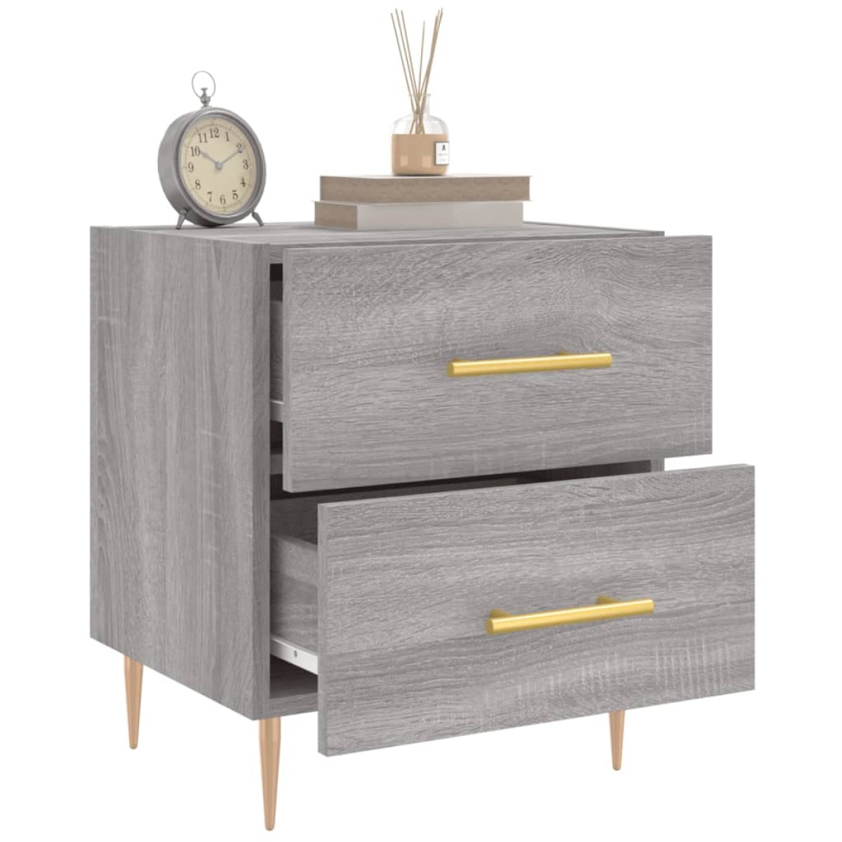 vidaXL Κομοδίνο Γκρι Sonoma 40 x 35 x 47,5 εκ. από Επεξεργασμένο Ξύλο