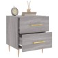 vidaXL Κομοδίνα 2 τεμ. Γκρι Sonoma 40 x 35 x 47,5 εκ. Επεξεργ. Ξύλο
