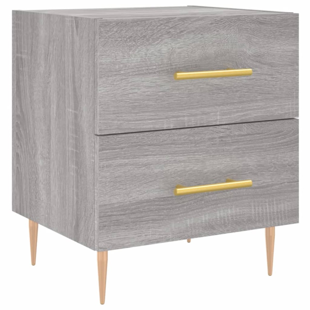 vidaXL Κομοδίνα 2 τεμ. Γκρι Sonoma 40 x 35 x 47,5 εκ. Επεξεργ. Ξύλο