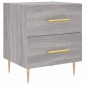 vidaXL Κομοδίνα 2 τεμ. Γκρι Sonoma 40 x 35 x 47,5 εκ. Επεξεργ. Ξύλο