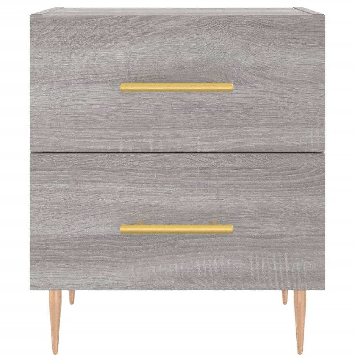 vidaXL Κομοδίνα 2 τεμ. Γκρι Sonoma 40 x 35 x 47,5 εκ. Επεξεργ. Ξύλο