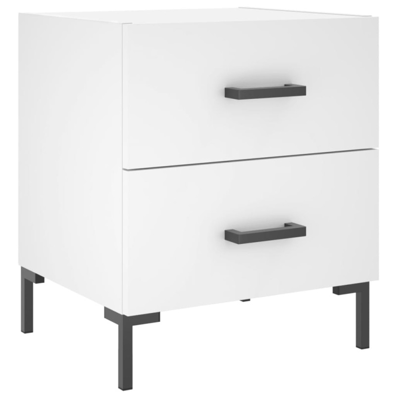 vidaXL Κομοδίνο Λευκό 40 x 35 x 47,5 εκ. από Επεξεργασμένο Ξύλο