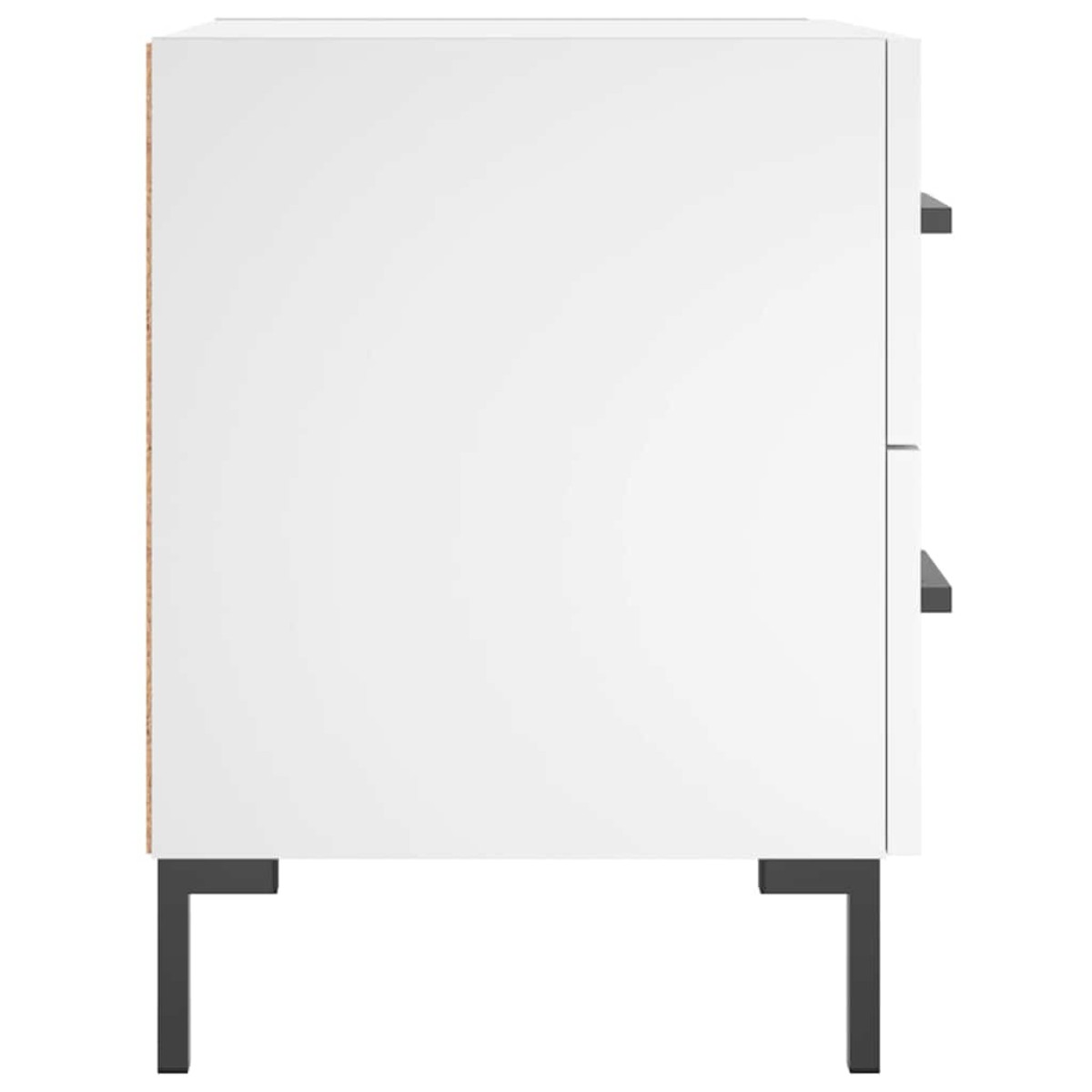 vidaXL Κομοδίνα 2 τεμ. Λευκά 40 x 35 x 47,5 εκ. από Επεξεργασμένο Ξύλο