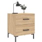 vidaXL Κομοδίνα 2 τεμ. Sonoma Δρυς 40 x 35 x 47,5 εκ. Επεξεργ. Ξύλο