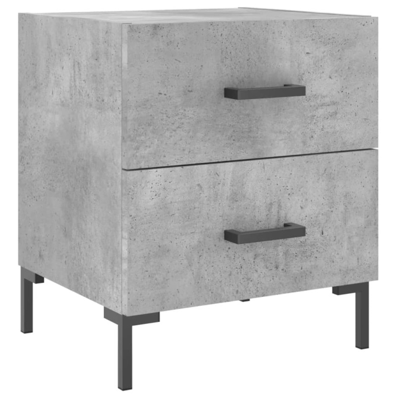 vidaXL Κομοδίνο Γκρι Σκυροδ. 40 x 35 x 47,5 εκ. από Επεξεργασμένο Ξύλο