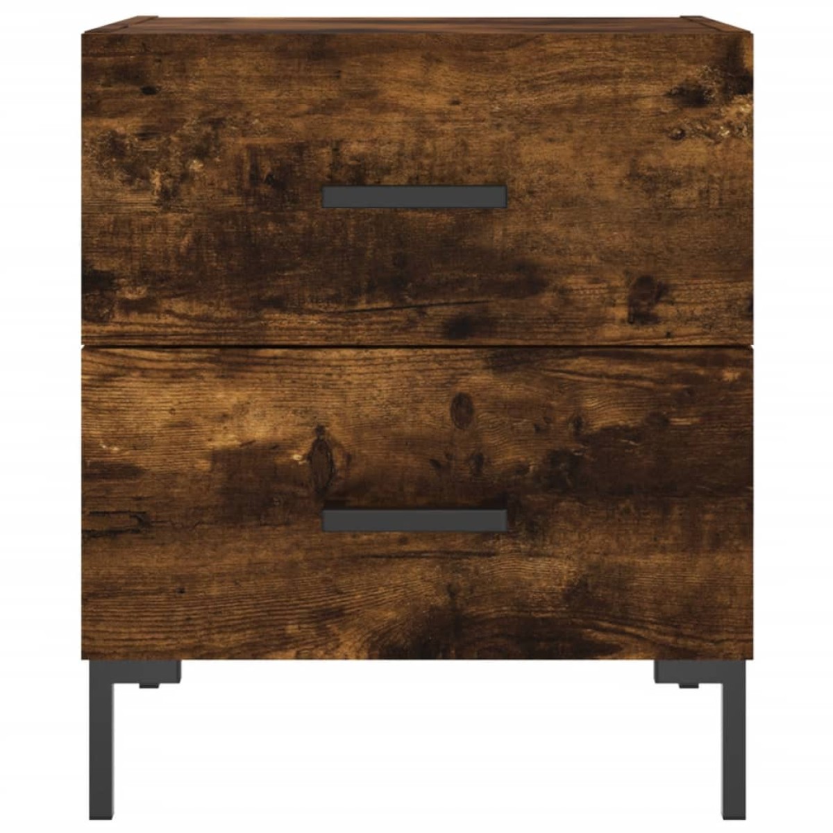 vidaXL Κομοδίνα 2 τεμ. Καπνιστή Δρυς 40 x 35 x 47,5 εκ. Επεξεργ. Ξύλο