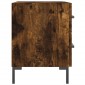 vidaXL Κομοδίνα 2 τεμ. Καπνιστή Δρυς 40 x 35 x 47,5 εκ. Επεξεργ. Ξύλο