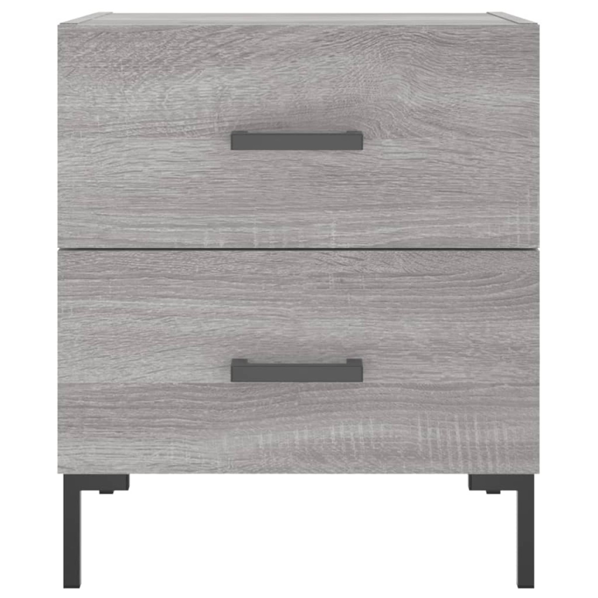 vidaXL Κομοδίνα 2 τεμ. Γκρι Sonoma 40 x 35 x 47,5 εκ. Επεξεργ. Ξύλο