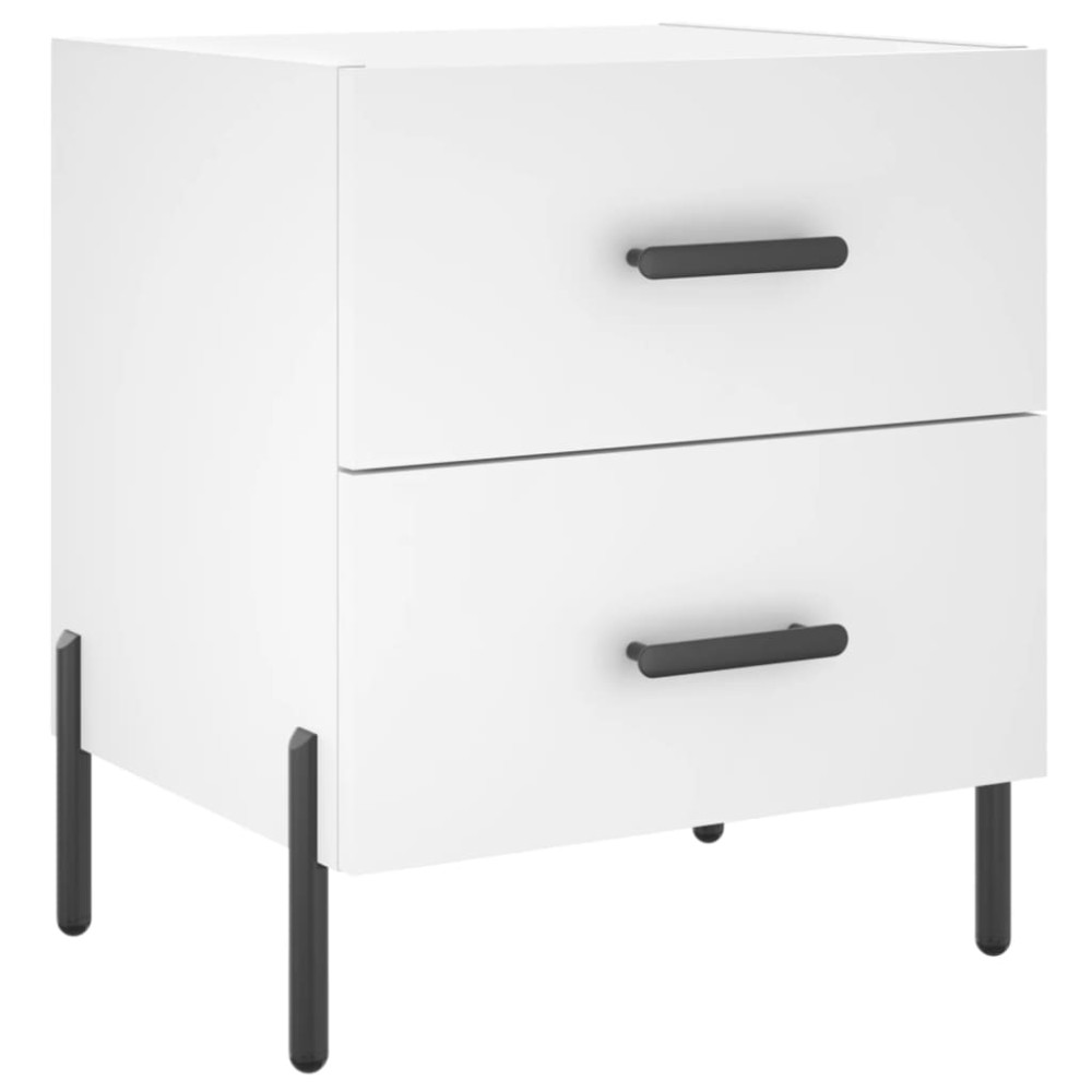 vidaXL Κομοδίνο Λευκό 40 x 35 x 47,5 εκ. από Επεξεργασμένο Ξύλο