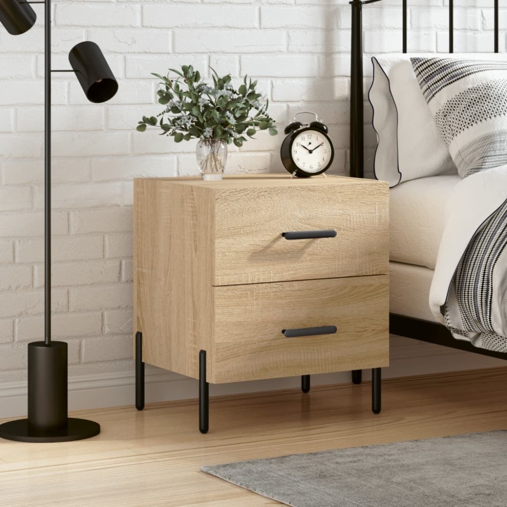 vidaXL Κομοδίνο Sonoma Δρυς 40 x 35 x 47,5 εκ. από Επεξεργασμένο Ξύλο