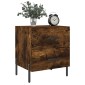 vidaXL Κομοδίνο Καπνιστή Δρυς 40 x 35 x 47,5 εκ. από Επεξεργ. Ξύλο