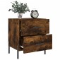 vidaXL Κομοδίνο Καπνιστή Δρυς 40 x 35 x 47,5 εκ. από Επεξεργ. Ξύλο