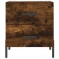vidaXL Κομοδίνο Καπνιστή Δρυς 40 x 35 x 47,5 εκ. από Επεξεργ. Ξύλο