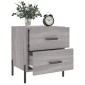 vidaXL Κομοδίνα 2 τεμ. Γκρι Sonoma 40 x 35 x 47,5 εκ. Επεξεργ. Ξύλο
