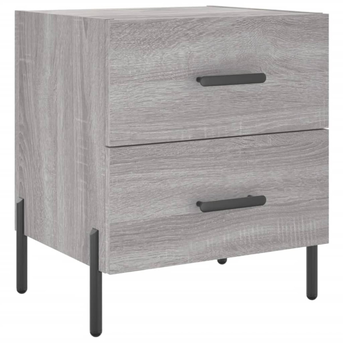 vidaXL Κομοδίνα 2 τεμ. Γκρι Sonoma 40 x 35 x 47,5 εκ. Επεξεργ. Ξύλο