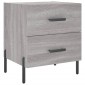 vidaXL Κομοδίνα 2 τεμ. Γκρι Sonoma 40 x 35 x 47,5 εκ. Επεξεργ. Ξύλο