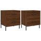 vidaXL Κομοδίνα 2 τεμ. Καφέ Δρυς 40 x 35 x 47,5 εκ. από Επεξεργ. Ξύλο