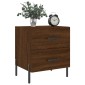 vidaXL Κομοδίνα 2 τεμ. Καφέ Δρυς 40 x 35 x 47,5 εκ. από Επεξεργ. Ξύλο