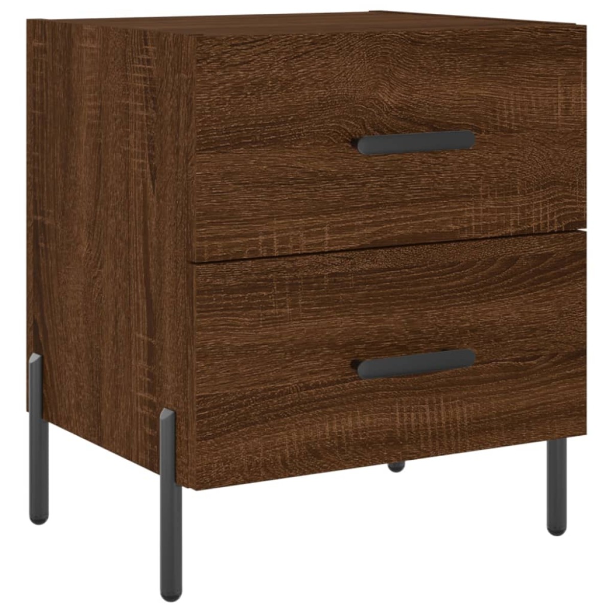 vidaXL Κομοδίνα 2 τεμ. Καφέ Δρυς 40 x 35 x 47,5 εκ. από Επεξεργ. Ξύλο