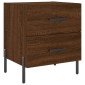 vidaXL Κομοδίνα 2 τεμ. Καφέ Δρυς 40 x 35 x 47,5 εκ. από Επεξεργ. Ξύλο