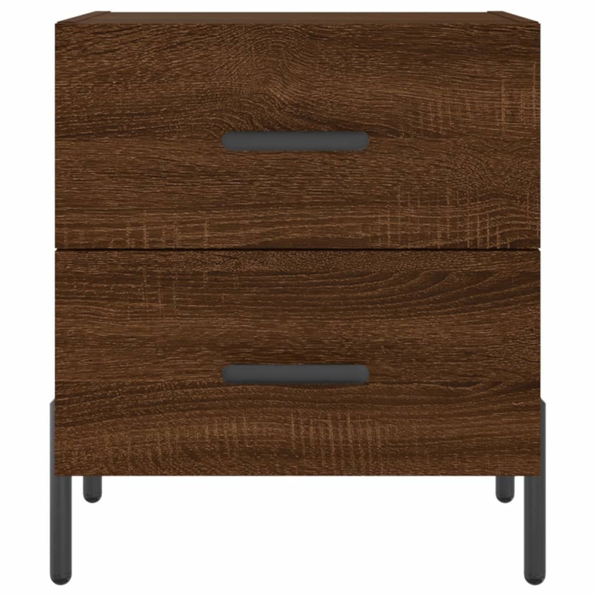 vidaXL Κομοδίνα 2 τεμ. Καφέ Δρυς 40 x 35 x 47,5 εκ. από Επεξεργ. Ξύλο