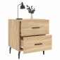 vidaXL Κομοδίνα 2 τεμ. Sonoma Δρυς 40 x 35 x 47,5 εκ. Επεξεργ. Ξύλο
