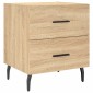 vidaXL Κομοδίνα 2 τεμ. Sonoma Δρυς 40 x 35 x 47,5 εκ. Επεξεργ. Ξύλο