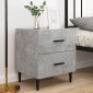 vidaXL Κομοδίνα 2 τεμ. Γκρι Σκυροδεμ. 40 x 35 x 47,5 εκ. Επεξεργ. Ξύλο