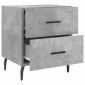 vidaXL Κομοδίνα 2 τεμ. Γκρι Σκυροδεμ. 40 x 35 x 47,5 εκ. Επεξεργ. Ξύλο