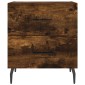 vidaXL Κομοδίνα 2 τεμ. Καπνιστή Δρυς 40 x 35 x 47,5 εκ. Επεξεργ. Ξύλο