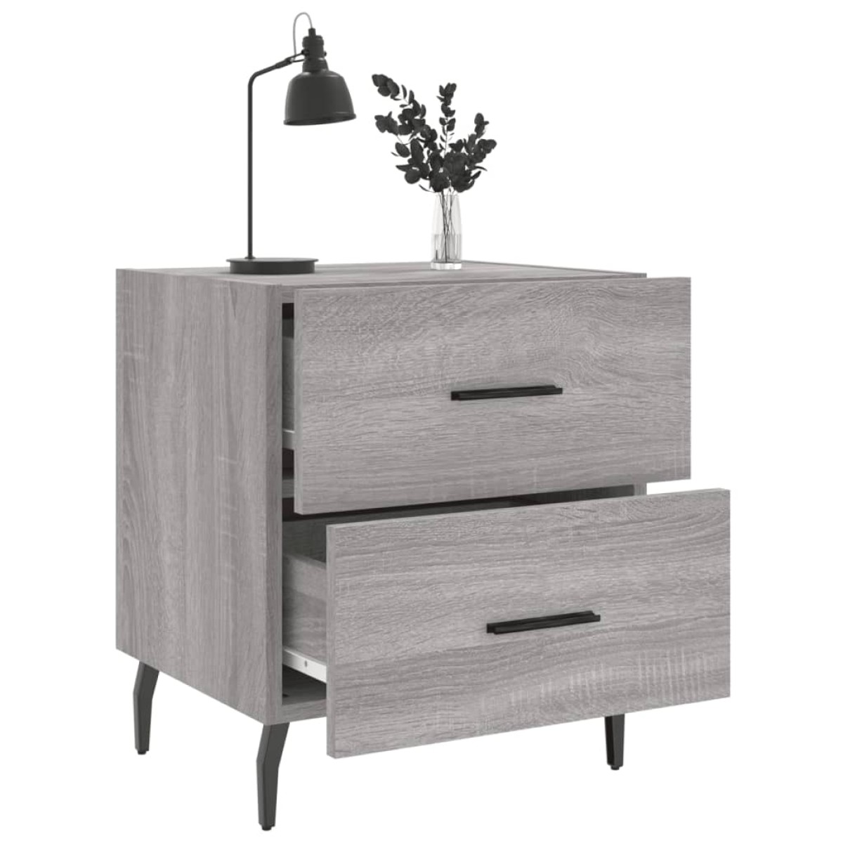 vidaXL Κομοδίνο Γκρι Sonoma 40 x 35 x 47,5 εκ. από Επεξεργασμένο Ξύλο