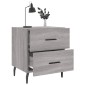vidaXL Κομοδίνο Γκρι Sonoma 40 x 35 x 47,5 εκ. από Επεξεργασμένο Ξύλο
