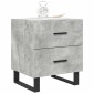 vidaXL Κομοδίνα 2 τεμ. Γκρι Σκυροδεμ. 40 x 35 x 47,5 εκ. Επεξεργ. Ξύλο