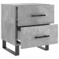 vidaXL Κομοδίνα 2 τεμ. Γκρι Σκυροδεμ. 40 x 35 x 47,5 εκ. Επεξεργ. Ξύλο