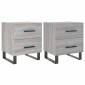 vidaXL Κομοδίνα 2 τεμ. Γκρι Sonoma 40 x 35 x 47,5 εκ. Επεξεργ. Ξύλο