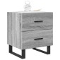 vidaXL Κομοδίνα 2 τεμ. Γκρι Sonoma 40 x 35 x 47,5 εκ. Επεξεργ. Ξύλο