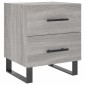 vidaXL Κομοδίνα 2 τεμ. Γκρι Sonoma 40 x 35 x 47,5 εκ. Επεξεργ. Ξύλο