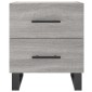 vidaXL Κομοδίνα 2 τεμ. Γκρι Sonoma 40 x 35 x 47,5 εκ. Επεξεργ. Ξύλο