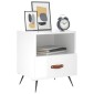 vidaXL Κομοδίνα 2 τεμ. Γυαλ. Λευκό 40x35x47,5 εκ. Επεξεργασμένο Ξύλο