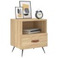 vidaXL Κομοδίνα 2 τεμ. Sonoma Δρυς 40 x 35 x 47,5 εκ. Επεξεργ. Ξύλο