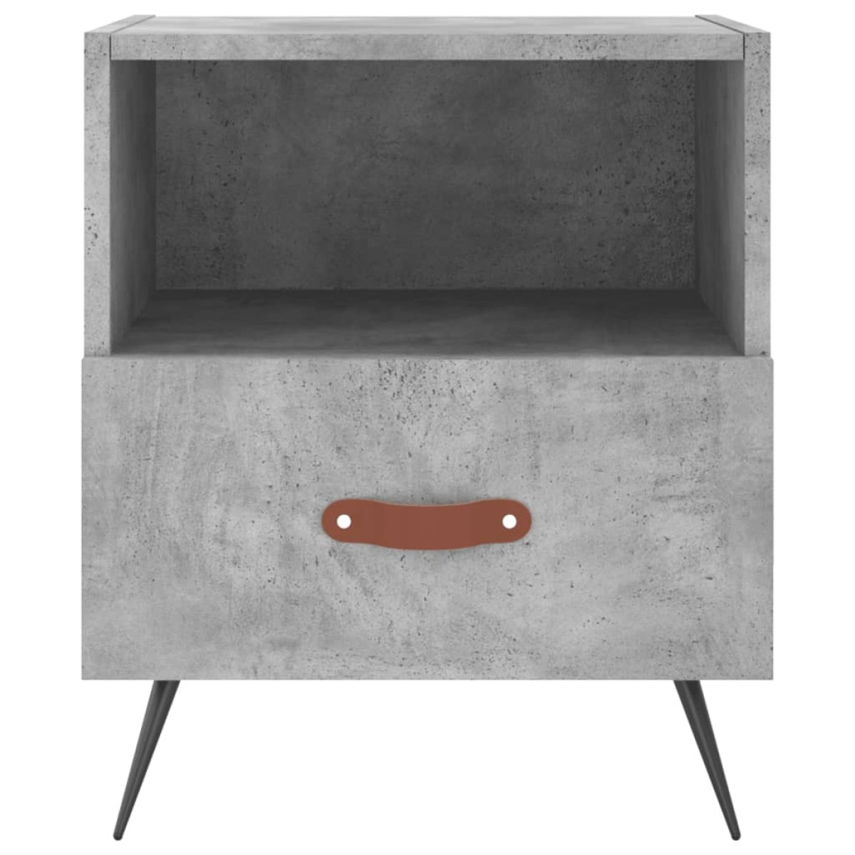 vidaXL Κομοδίνα 2 τεμ. Γκρι Σκυροδεμ. 40 x 35 x 47,5 εκ. Επεξεργ. Ξύλο